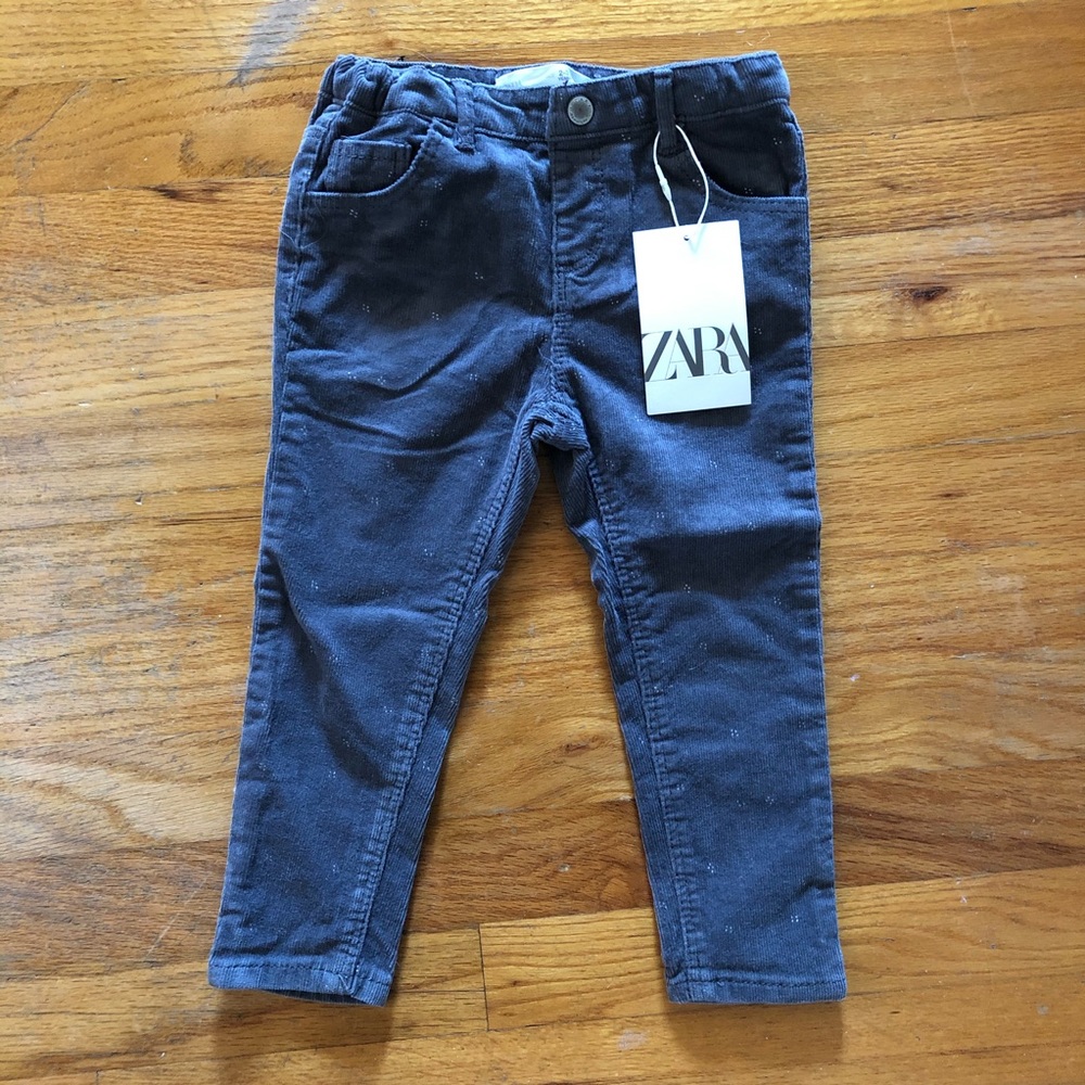 NWT Zara Grey Corduroy Pants